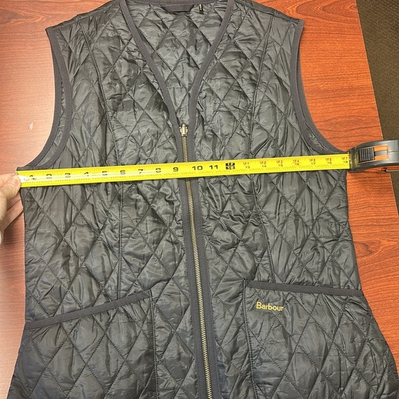 Barbour Black Quilted Vest with Stand-Up Collar - Picture 6 of 6